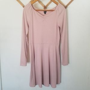 Girls Junior Ballet Style Dress Long Sleeve Ribbed Mauve Pink Art Class Target